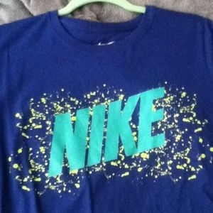 Blue nike shirt with design (XXL)